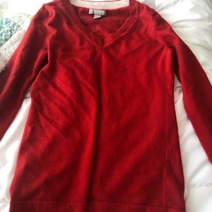Banana Republic red sweater with v neck